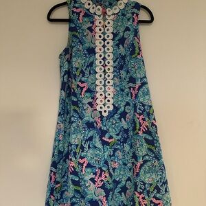 Lilly Pulitzer Blue and Pink Floral Dress
